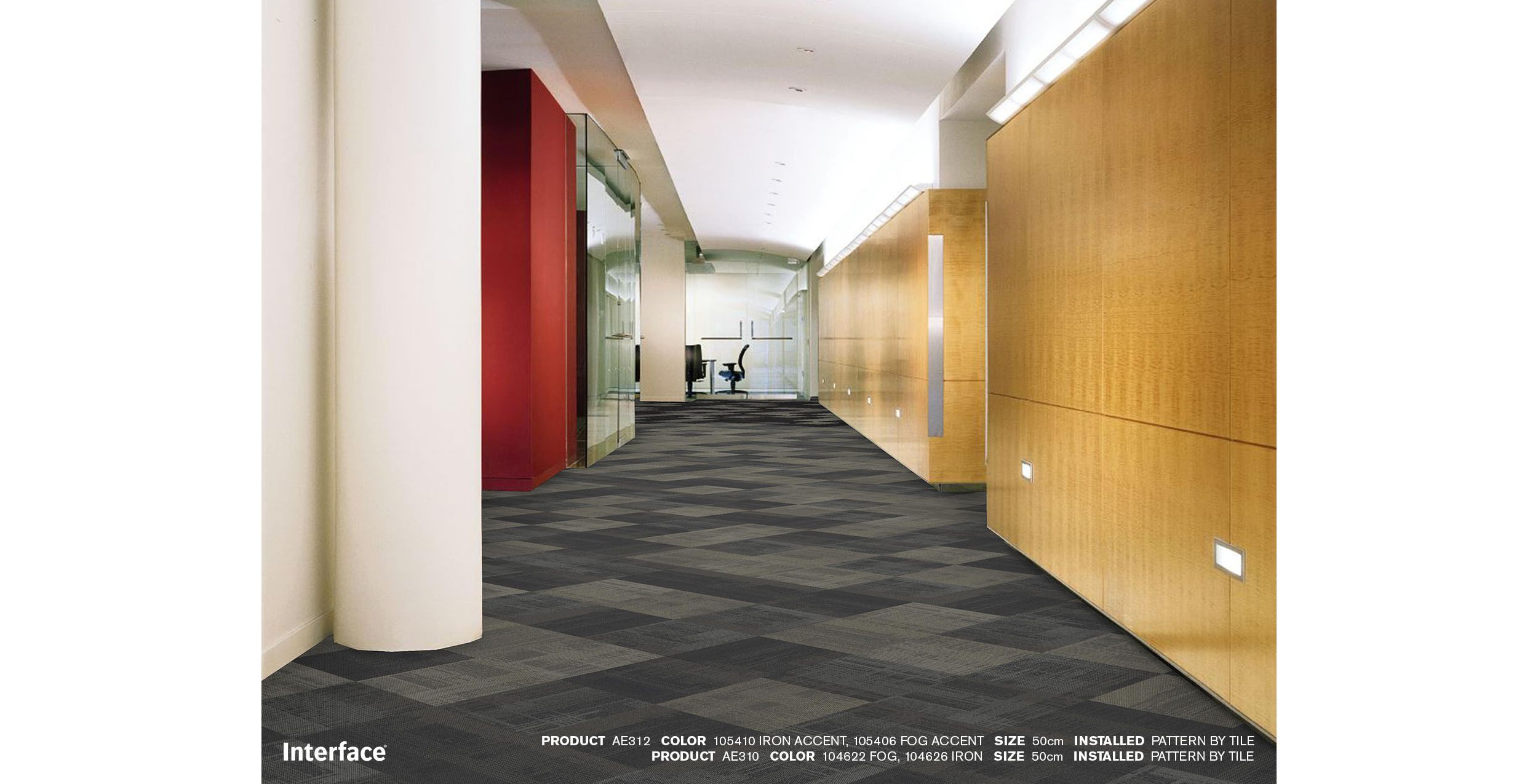 Interface SR899 and AE312 carpet tile in hallway scene imagen número 2